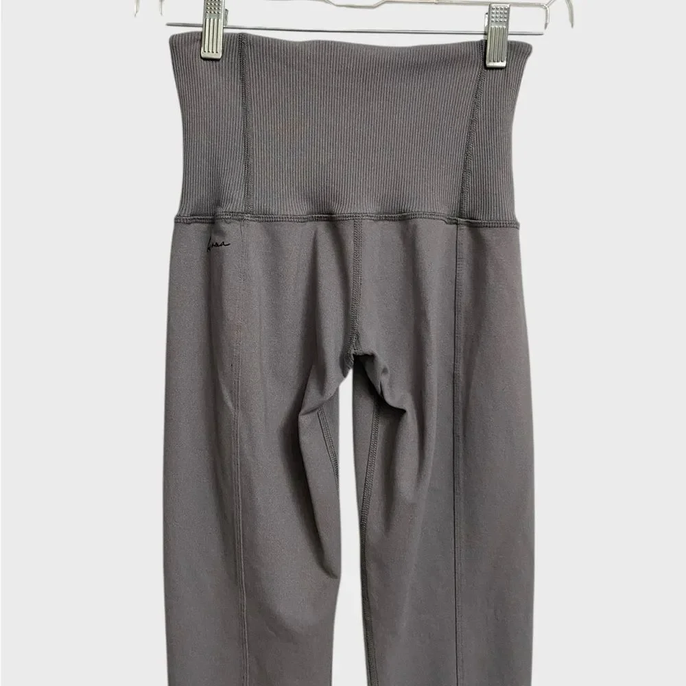 Karma Athletics Yama Leggings Tights Women's Size XS-S Heathered Grey Yoga Gym